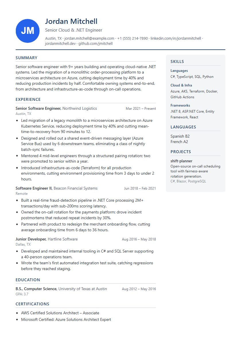 Corporate Professional resume template